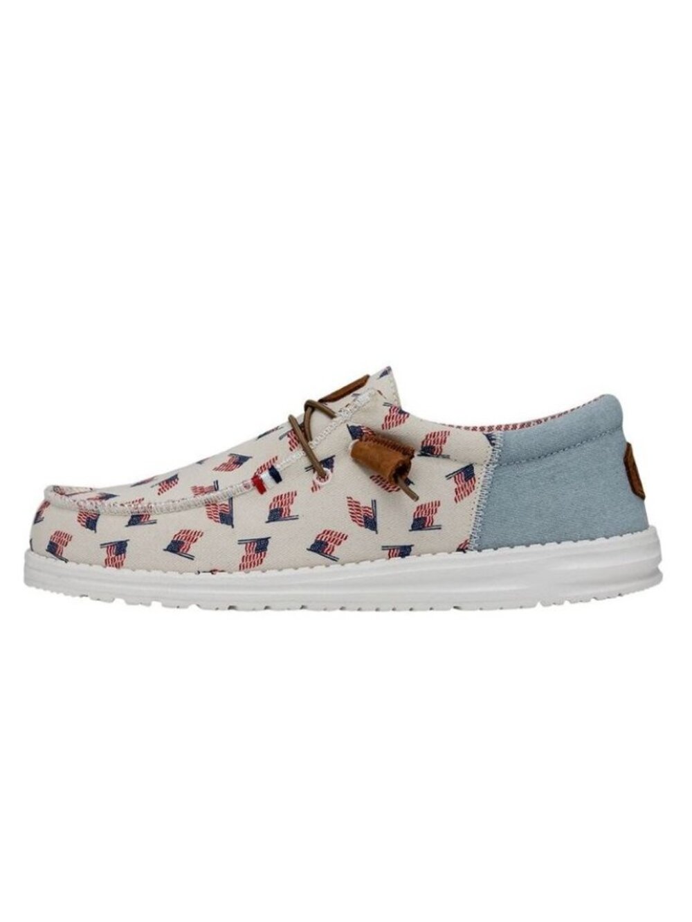 Hey Dude Men's Wally Patriotic Americana US flag Denim Slip on Sneaker 13 US New - Picture 6 of 9